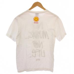 STUSSY Tシャツ カットソー 半袖 クルーネック ロゴ プリント S 白 /BM