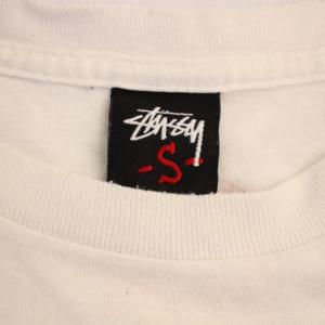 STUSSY Tシャツ カットソー 半袖 クルーネック ロゴ プリント S 白 /BM