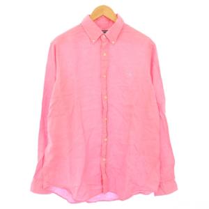 CLASSIC FIT ボタンダウンシャツ カジュアル 長袖 レギュラーカラー ロゴ 刺繍 ワンポイント