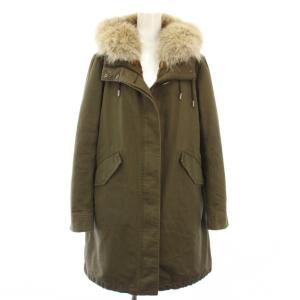 モッズコート コヨーテファー ラビットファー アウター 36 カーキ 9EFM00290R75X /TK