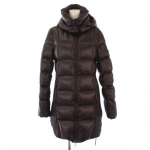 SARIN ダウンコート ロング ジップアップ フード ナイロン 03 茶 LTA-4179-12 /BM