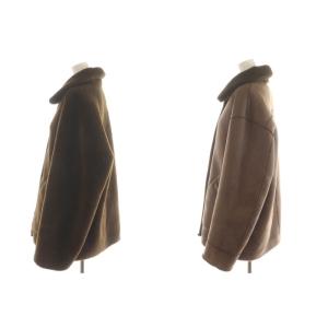BEAUTY&YOUTH UNITED ARROWS ボアブルゾン ジャケット フェイクムートン くるみボタン リバーシブル アウター M 茶 ブラウン 1625-699-5173