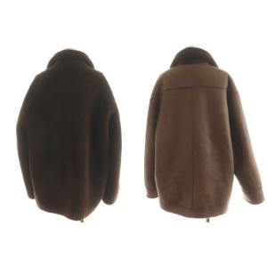 BEAUTY&YOUTH UNITED ARROWS ボアブルゾン ジャケット フェイクムートン くるみボタン リバーシブル アウター M 茶 ブラウン 1625-699-5173