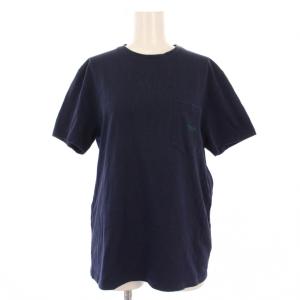 Tシャツ カットソー 半袖 クルーネック ワンポイント ロゴ S 紺 SS16M721 /BM