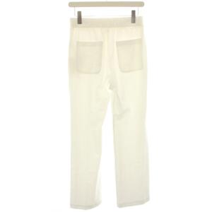 Whim Gazette WhimGazette 22SS セミフレアーEASYパンツ センタープレスパンツ 麻 リネン混 38 白 ホワイト WGZ1021502A-00-0-9