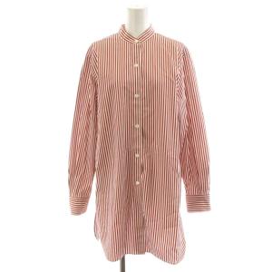 THOMAS MASON COTTON BAND COLLAR SHIRT シャツ ブラウス 長袖 ストライプ柄