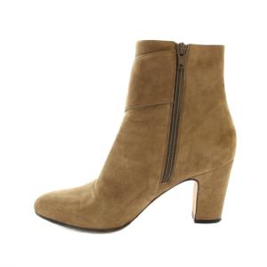 PELLICO ショートブーツ スエード サイドジップ ベルト 37 茶 ブラウン /KU