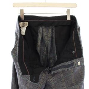 HERMES スラックス グレンチェック グレー