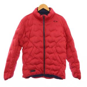 ダウンジャケット スタンドカラー アウター ショート丈 ジップアップ ロゴ ワンポイント L ピンク /BB