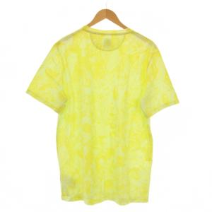 PAUL SMITH Tシャツ 半袖 クルーネック 総柄 ストレッチ ロゴ M 黄色 イエロー /BB