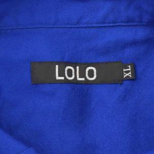 LOLO シャツ 長袖 プルオーバー コットン XL 青 ブルー LS-3 /AN32