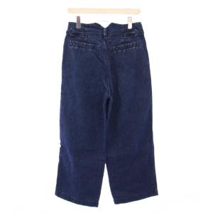 45R 麻世妙ダックパンツ デニム ジーンズ ワイド ジップフライ 麻 リネン F インディゴ 8026023