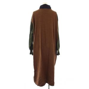 45R SDL 度詰USモーのニットソードレス ワンピース カーキ 71050013