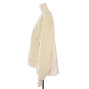 ADORE 23AW モノテックカットソー 長袖 クルーネック 切替 ストレッチ 38 白 ホワイト 5313260116