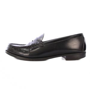 HARUTA ローファー ラウンドトゥ ローヒール レザー ワンカラー 25.5cm 黒 ブラック /BB