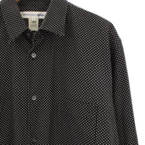 COMME des GARCONS SHIRT シャツ ドット 蝶 長袖 S ブラック W21056 /TK