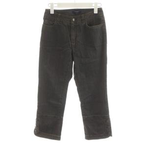 ノバチェック カプリデニムパンツ ジーンズ ジーパン Gパン 七分丈 34 黒 ブラック FQ032-305-09