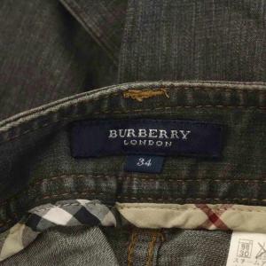BURBERRY LONDON ノバチェック カプリデニムパンツ ジーンズ ジーパン Gパン 七分丈 34 黒 ブラック FQ032-305-09