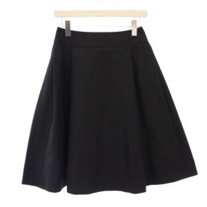 フレアスカート シルク 38 ブラック