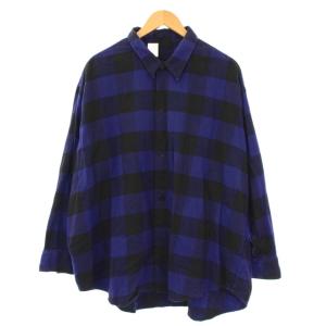 OVER SIZE CHECK SHIRTS オーバーサイズチェックシャツ カジュアル 長袖 レギュラーカラー