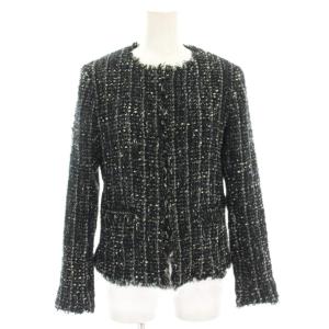 クラシックツイードグロリアーナN CLASSIC TWEED GLORIANA.N ノーカラーツイードジャケット