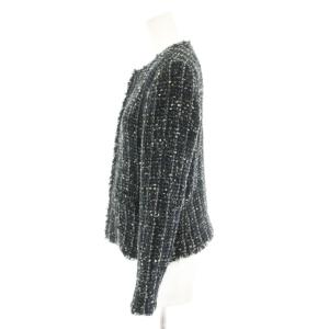 theory luxe クラシックツイードグロリアーナN CLASSIC TWEED GLORIANA.N ノーカラーツイードジャケット