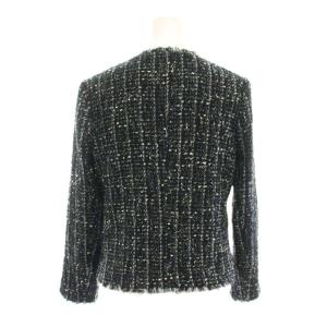 theory luxe クラシックツイードグロリアーナN CLASSIC TWEED GLORIANA.N ノーカラーツイードジャケット