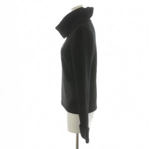 BURBERRY BLUE LABEL ニット セーター 長袖 オフタートル ロゴ 刺繍 38 黒 ブラック /AN59