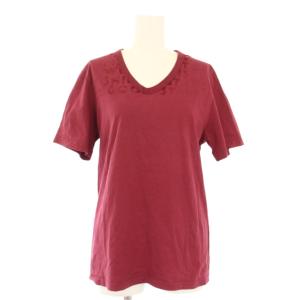 エイズTシャツ カットソー 半袖 Vネック ロゴ S ボルドー S32GJ0001 /TK
