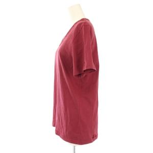 Maison Margiela エイズTシャツ カットソー 半袖 Vネック ロゴ S ボルドー S32GJ0001 /TK