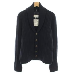 マルタンマルジェラ レプリカ REPLICA ニットカーディガン ショールカラー 長袖 S 紺 ネイビー