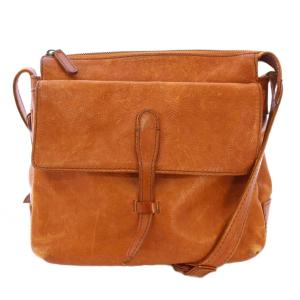 ショルダーバッグ レザー ワンカラー 茶 ブラウン /BB