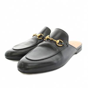 プリンスタウン ミュール ローファー 37 ブラック 423513