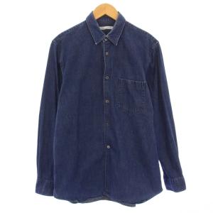 ORIGINAL AD2013 デニムシャツ カジュアル 長袖 レギュラーカラー 無地 ワンカラー M
