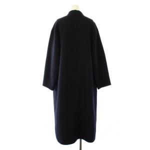 Whim Gazette WhimGazette カシミヤリバーコート チェスターコート アウター ロング丈 無地 ワンカラー F 紺 ネイビー WGZ1012308A0001