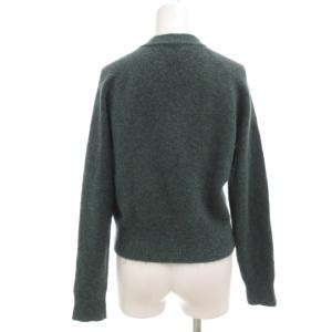 MACPHEE カーディガン ニット S 長袖 Vネック ショート丈 モヘヤ混 緑 グリーン /AE