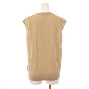 IENA 23SS リネンノースリーブプルオーバー ニット クルーネック 薄手 無地 F ベージュ 23080900112010