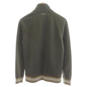 BURBERRY BLACK LABEL トラックジャケット ジップアップ ロゴ 刺繍 リブ 2 カーキ BMV51-512-76 /AN42