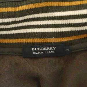BURBERRY BLACK LABEL トラックジャケット ジップアップ ロゴ 刺繍 リブ 2 カーキ BMV51-512-76 /AN42