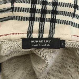BURBERRY BLACK LABEL ノバチェック パーカー ジップアップ ラビットファー ロゴ 刺繍 2 グレー /AN7