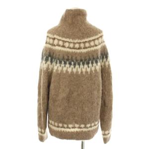 Shinzone ニット セーター 長袖 タートルネック ノルディック柄 アルパカ F ベージュ 20AMSNI51 /KU