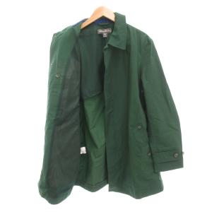 Eddie Bauer EddieBauer 美品 ステンカラーコート M フロントフライ ミドル ハーフ丈 緑 グリーン /AE
