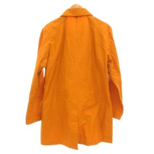 Eddie Bauer EddieBauer 美品 ステンカラーコート M フロントフライ ラグランスリーブ ミドル ハーフ丈 マスタード /AE