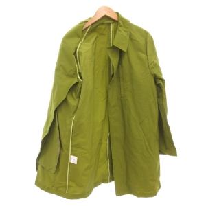 Eddie Bauer EddieBauer ステンカラーコート M フロントフライ ラグランスリーブ ミドル ハーフ丈 カーキ /AE