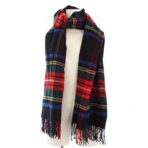 Johnstons of Elgin ジョンストンズ オブ エルガン B&Y ユナイテッドアローズ BEAUTY&YOUTH マフラー ストール チェック柄 マルチカラー /TK