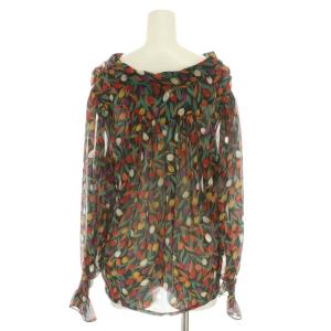 Shinzone シアー シャツ ブラウス シースルー 花柄 総柄 長袖 34 マルチカラー 19SMSBL05 /YM