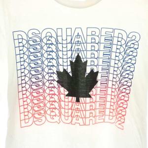 DSQUARED2 Tシャツ カットソー クルーネック 半袖 ロゴプリント L 白 ホワイト S74GD0830 /YT