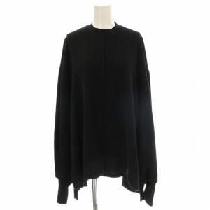 21AW ミリオーネリブBOX PO パフスリーブ シャツ ブラウス 長袖 38 黒 ブラック 300EA130-2450