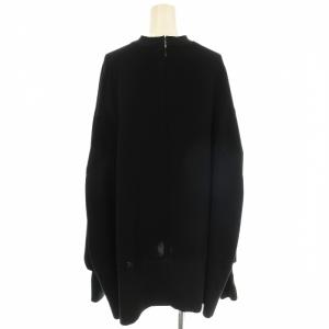 ENFOLD 21AW ミリオーネリブBOX PO パフスリーブ シャツ ブラウス 長袖 38 黒 ブラック 300EA130-2450