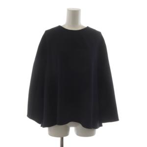 ドライダブルクロスクルーネックプルオーバー ブラウス 長袖 36 紺 ネイビー 11-01-01-01151